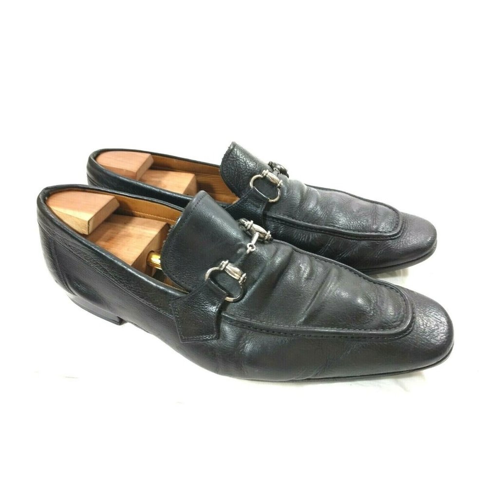 Magnanni 11631 Men Sz 12 M Black Pebbled Leather